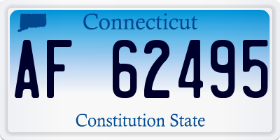 CT license plate AF62495