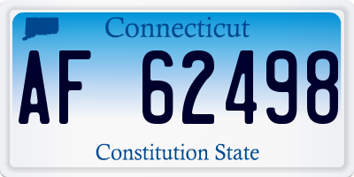 CT license plate AF62498