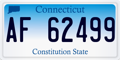 CT license plate AF62499