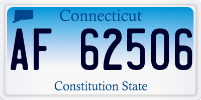CT license plate AF62506