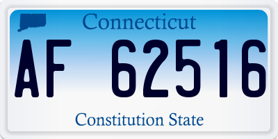 CT license plate AF62516