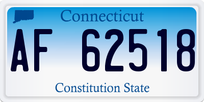 CT license plate AF62518