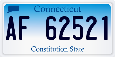 CT license plate AF62521