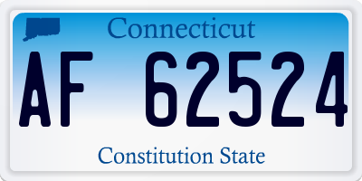 CT license plate AF62524