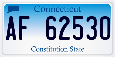 CT license plate AF62530