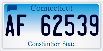 CT license plate AF62539