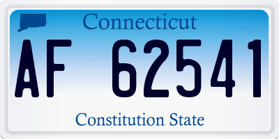 CT license plate AF62541