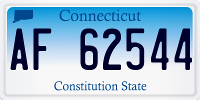 CT license plate AF62544