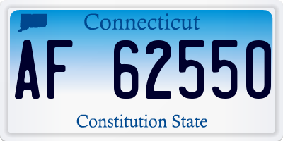 CT license plate AF62550
