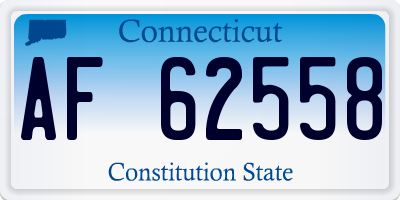 CT license plate AF62558