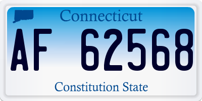 CT license plate AF62568