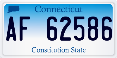 CT license plate AF62586