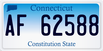 CT license plate AF62588