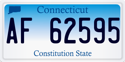 CT license plate AF62595