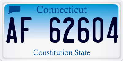 CT license plate AF62604