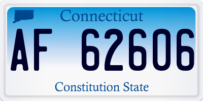 CT license plate AF62606