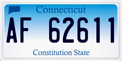 CT license plate AF62611
