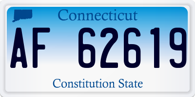 CT license plate AF62619