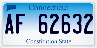 CT license plate AF62632