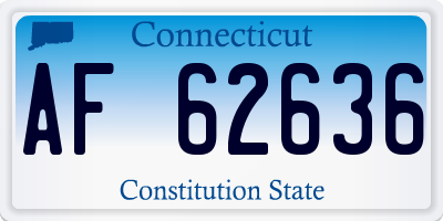 CT license plate AF62636