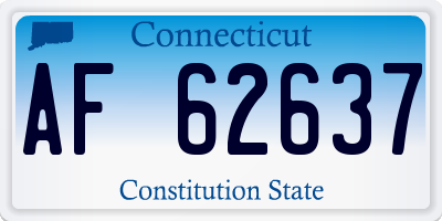 CT license plate AF62637