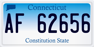 CT license plate AF62656