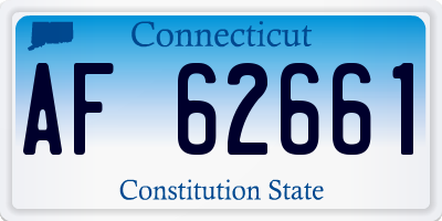 CT license plate AF62661