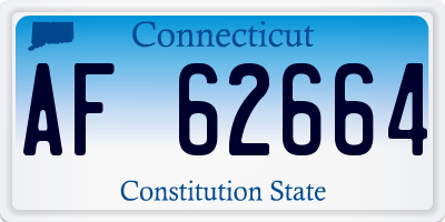 CT license plate AF62664