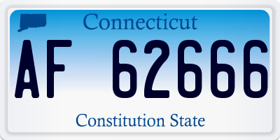 CT license plate AF62666