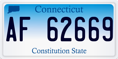 CT license plate AF62669