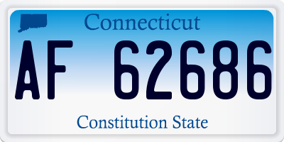 CT license plate AF62686