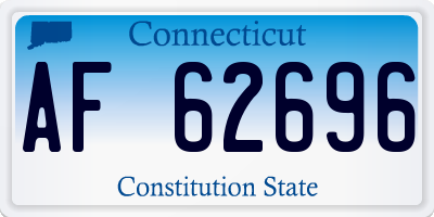 CT license plate AF62696