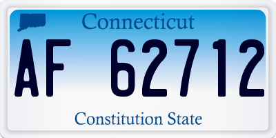 CT license plate AF62712
