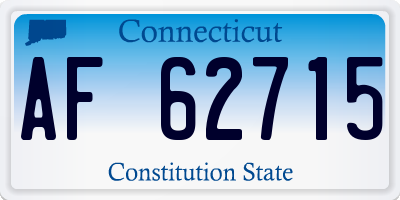 CT license plate AF62715