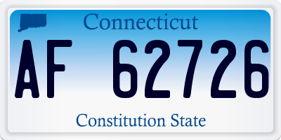 CT license plate AF62726