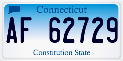 CT license plate AF62729