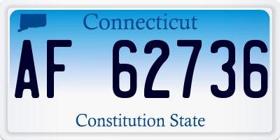 CT license plate AF62736