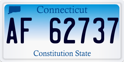 CT license plate AF62737