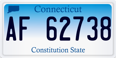 CT license plate AF62738