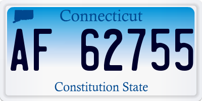 CT license plate AF62755