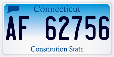 CT license plate AF62756