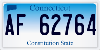 CT license plate AF62764