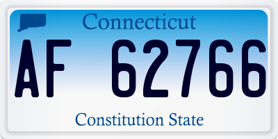 CT license plate AF62766