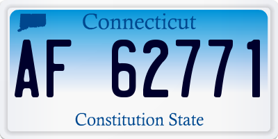 CT license plate AF62771