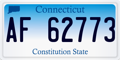 CT license plate AF62773