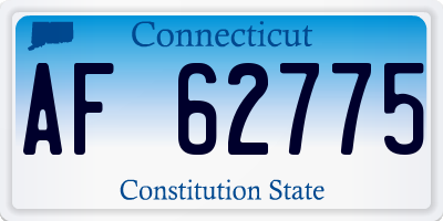 CT license plate AF62775