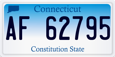 CT license plate AF62795