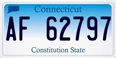 CT license plate AF62797