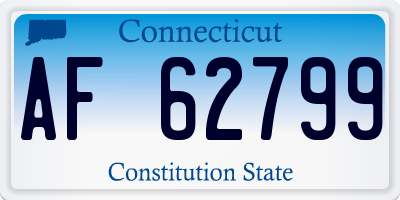 CT license plate AF62799