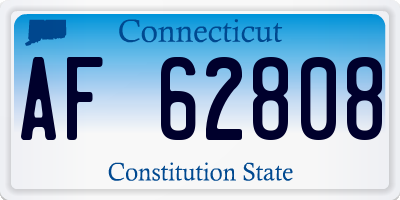CT license plate AF62808